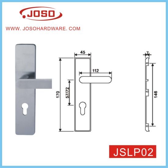 Accesorios de puerta populares de manija de palanca con placa para puerta
